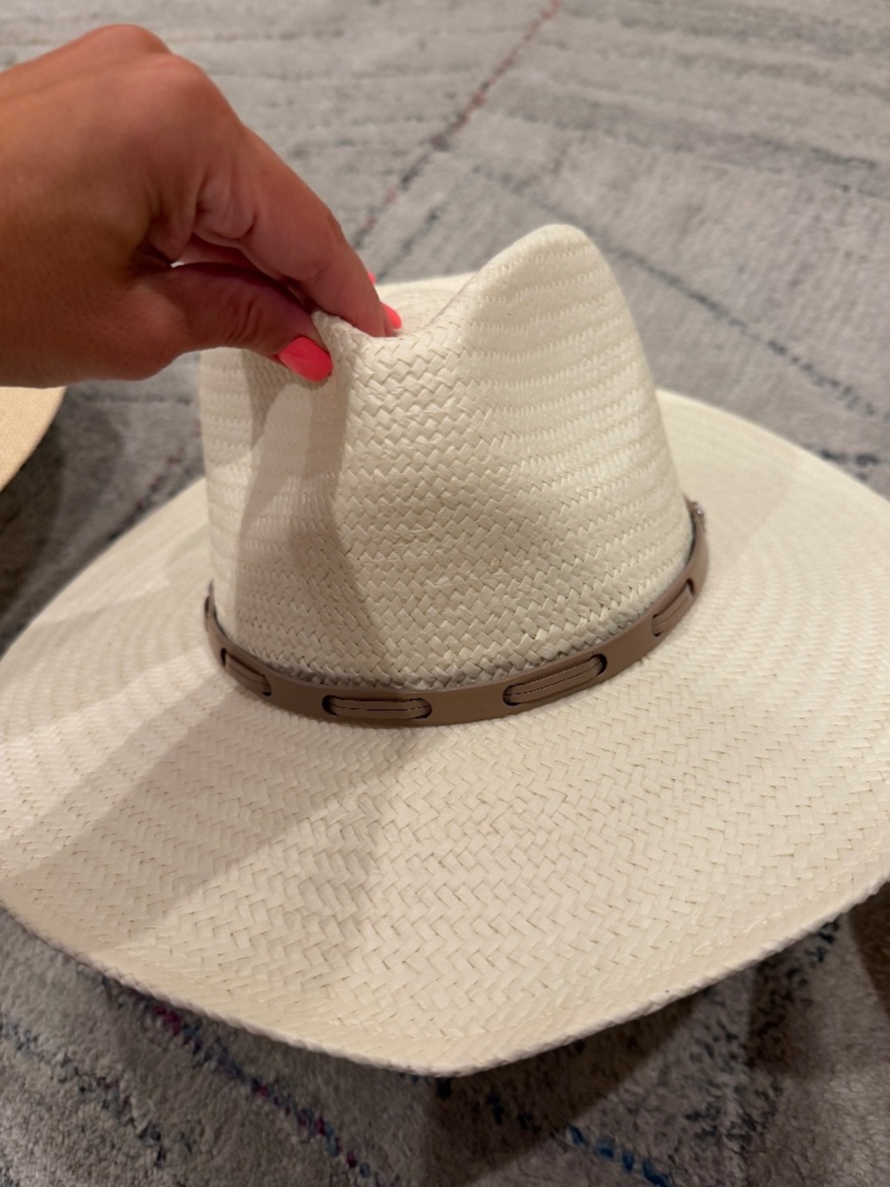 NWT Rag & Bone Lexie Packable Wide Brim Fedora Ivory Size M $250